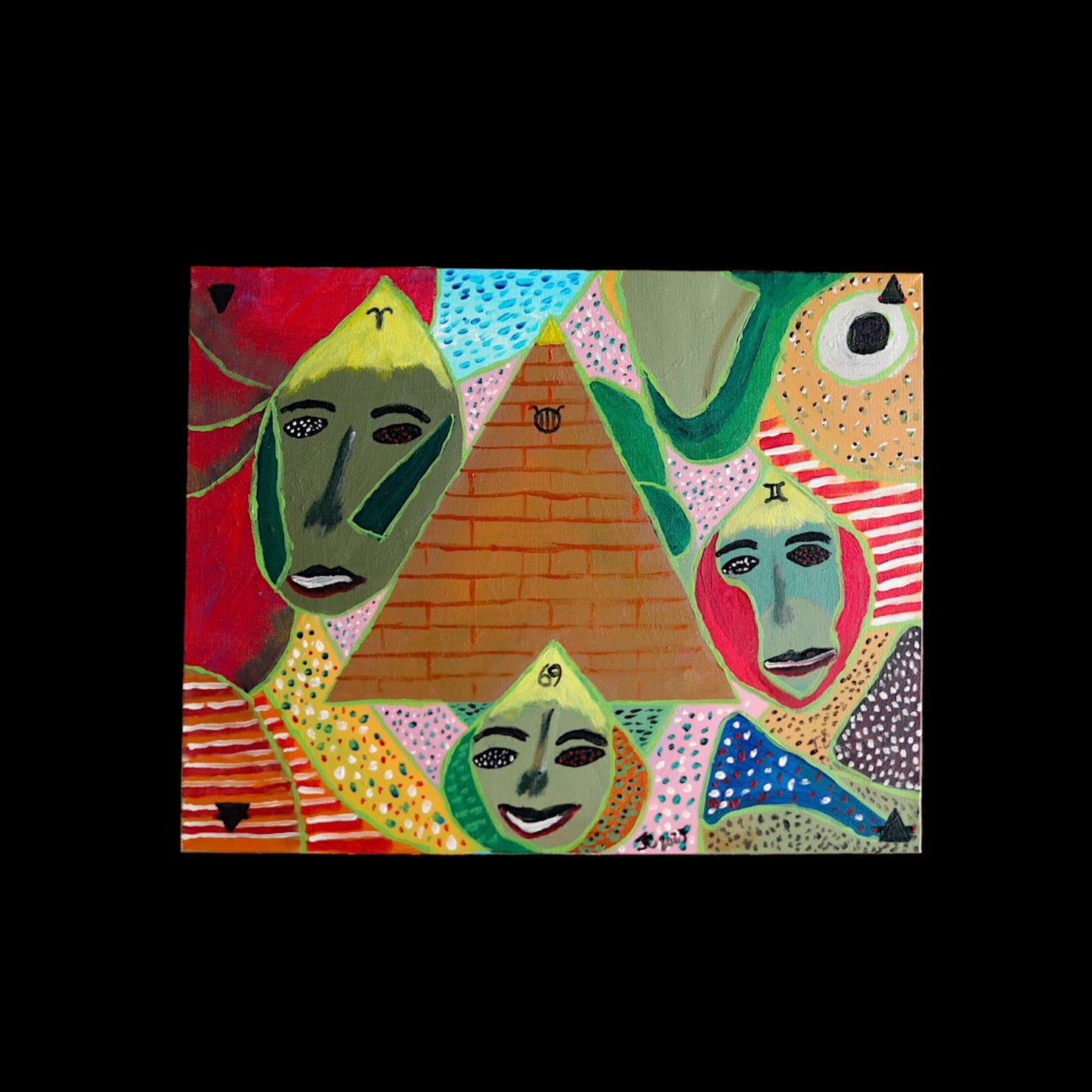 Four Faces and A Pyramid