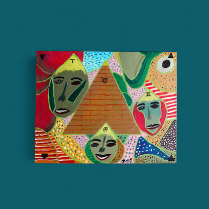 Four Faces and A Pyramid