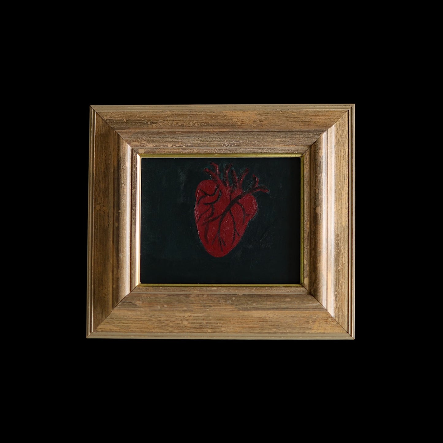 The Heart on brown frame