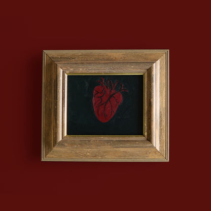 The Heart on brown frame